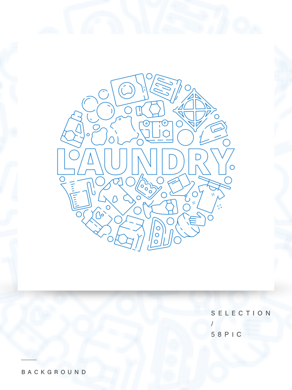 洗衣服务背景干洗洗衣机符号在圆圈形状矢量图片洗衣机和衣物洗涤的例证洗衣服务背景圆形矢量图片中的干洗机符号